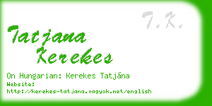 tatjana kerekes business card