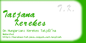 tatjana kerekes business card